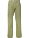 Jacquemus Cropped Jeans In Green