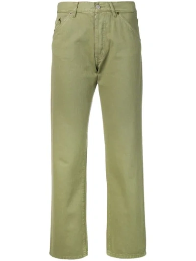 Jacquemus Cropped Jeans In Green