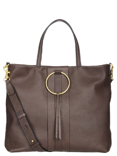 Gianni Chiarini Leather Tote Bag In Brown