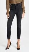 L Agence Margot Cropped High-rise Skinny Jeans In Noir