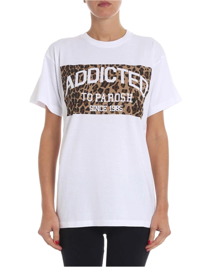 P.a.r.o.s.h Addicted Print T-shirt In Bianco