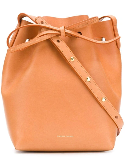 Mansur Gavriel Logo Bucket Bag - Neutrals