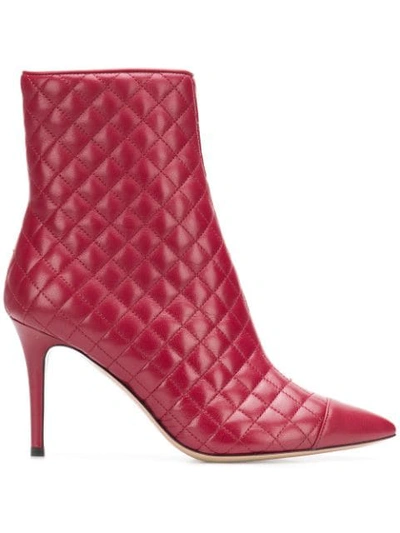 Fabio Rusconi Quilted Ankle Boots - Red