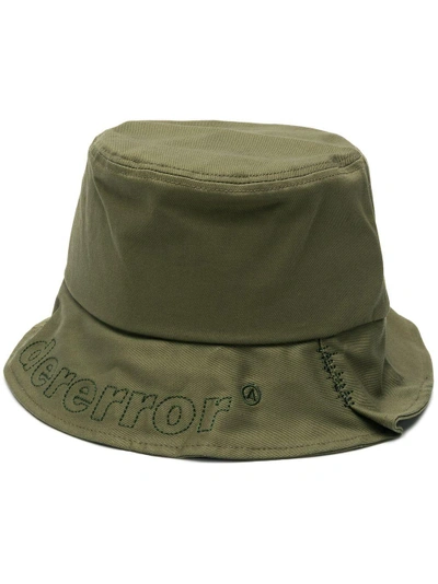 Ader Error Branded Bucket Hat In Green