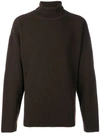 Tom Ford Rib Knit Turtleneck Sweater - Brown