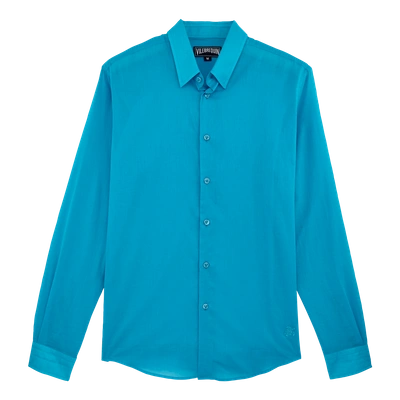 Vilebrequin Pap Unisexe Adulte - Unisex Cotton Shirt Solid - Shirts - Caracal In Blue