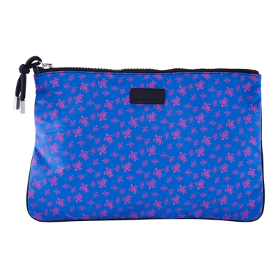Vilebrequin Beach Pouch Micro Ronde Des Tortues In Blue
