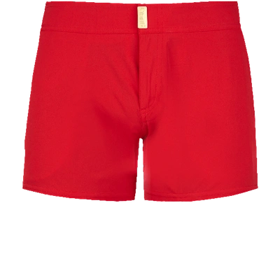 Vilebrequin Men Swimwear - Men Flat Belt Stretch Swimwear Tuxedo - Swimming Trunk - Midnight In Red