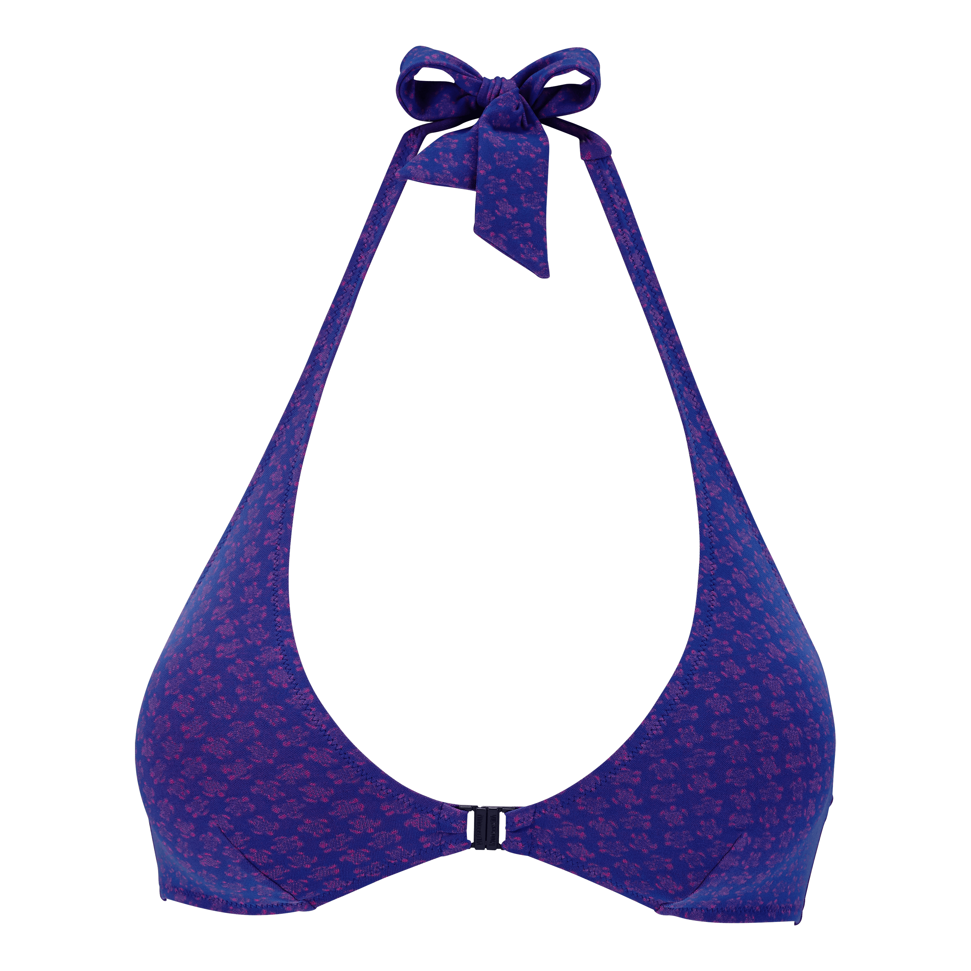 Vilebrequin Women Halter Bikini Top Micro Turtles In Blue | ModeSens