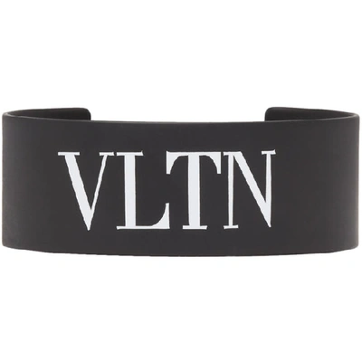 Valentino Garavani Vltn Metal Cuff Bracelet In Black