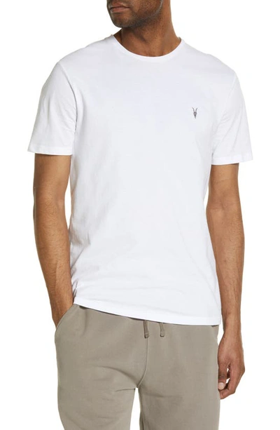 Allsaints Tonic Crew Cotton Jersey T-shirt In White