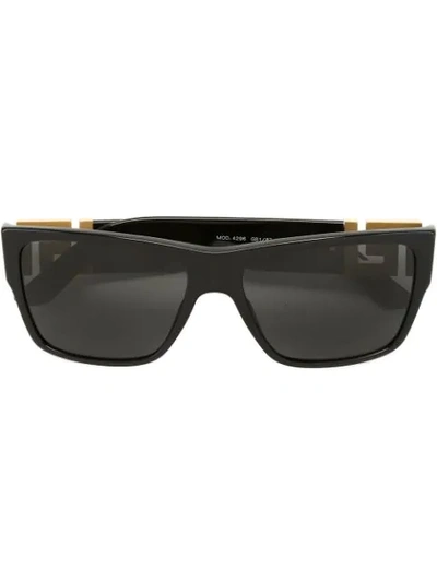 Versace Gold Detail Sunglasses In Black