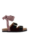 Gia Couture Sandals In Maroon