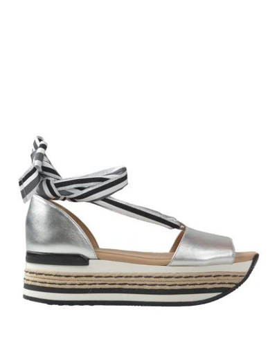 Hogan Sandals In Silver