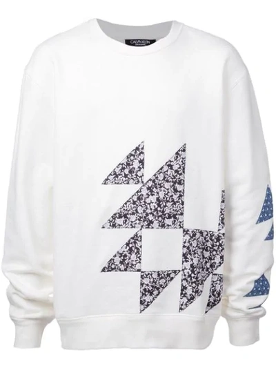 Calvin Klein 205w39nyc Geometric Patterned Sweatshirt In White