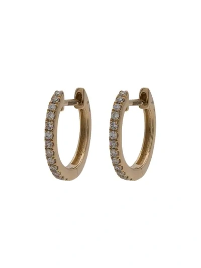 Jacquie Aiche 14k Yellow Gold Mini Diamond Pavé Hoop Earrings