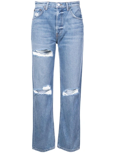 Reformation Cynthia High Relaxed Jeans In Blue