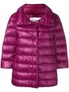 Herno Zipped Padded Jacket In Purple