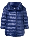 Herno Short Padded Jacket In Blue