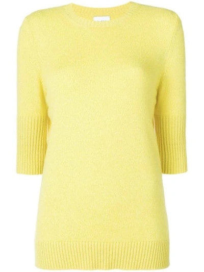 Barrie Crew Neck Knitted Top - 黄色 In Yellow