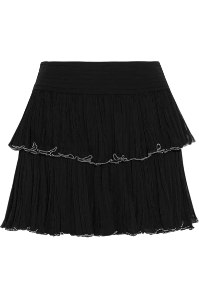 Isabel Marant Waida Tiered Silk-chiffon Mini Skirt | ModeSens