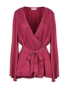 Intropia Solid Color Shirts & Blouses In Garnet