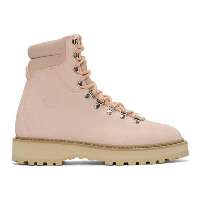 Diemme Pink Suede Monfumo Boots In Cloud Pink