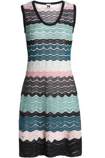 M Missoni Woman Flared Metallic Crochet And Pointelle-knit Dress Multicolor