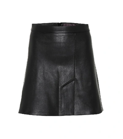 Stouls Santa Leather Miniskirt In Black