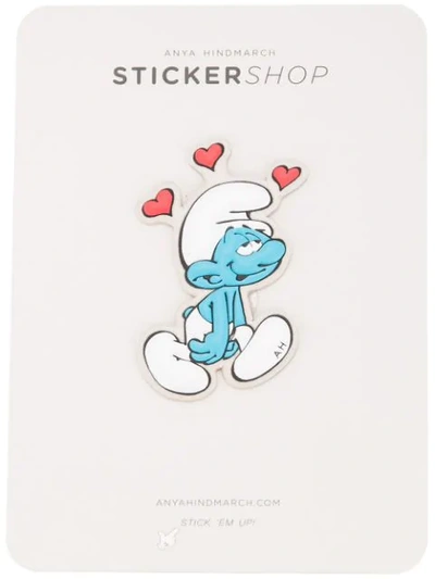 Anya Hindmarch Lovestruck Smurf Sticker In White