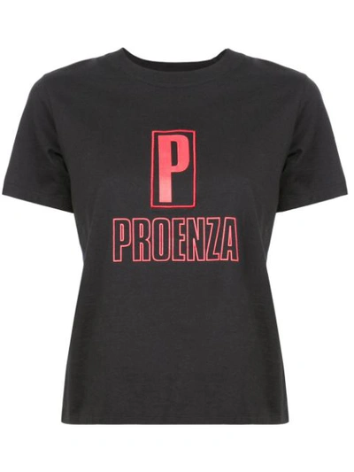 Pswl Logo Graphic Baby Tee In Blackred