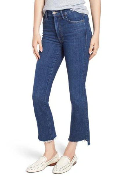 Mother Crop Step Fray Jeans In Crushing It