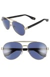 Marc Jacobs 60mm Aviator Sunglasses - Grey