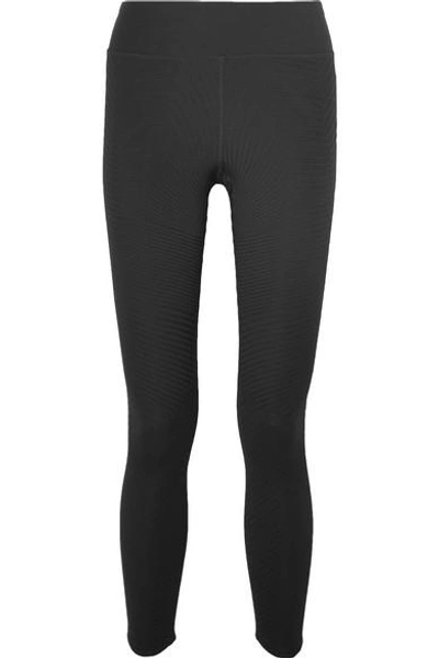 Nike Power Epic Lux Ribbed Dri-fit Stretch Leggings In Black
