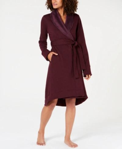 Ugg Duffield Ii Double-knit Fleece Robe In Port Heather