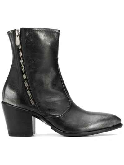 Rocco P . Pointed Toe Ankle Boots - Black