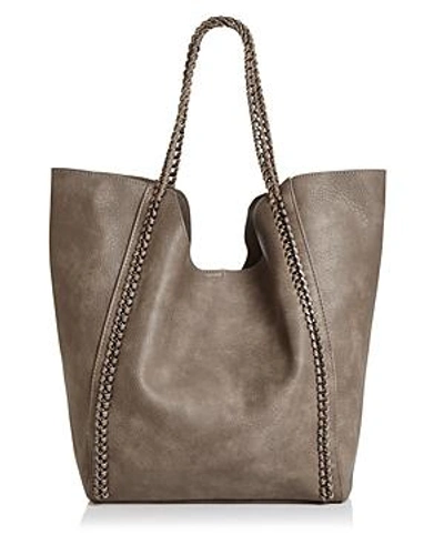 Street Level Chain Link Trim Large Tote In Gray/gunmetal