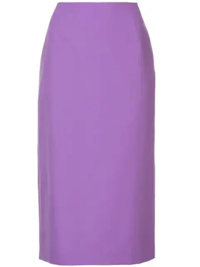Le Ciel Bleu Classic Pencil Skirt - Purple