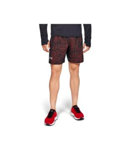 Under Armour Men's Launch Stretch Woven 7" Print Short In Black/reflective