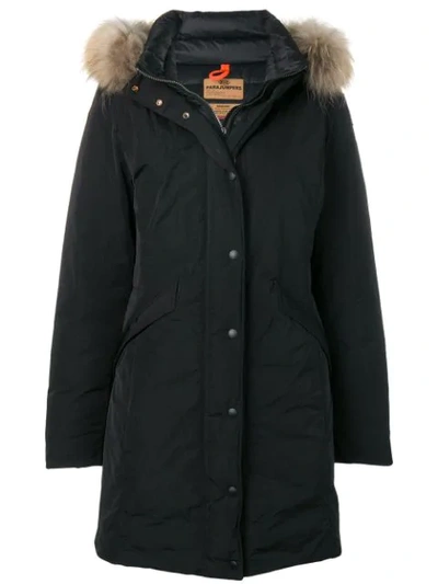 Parajumpers Angie Hooded Parka Coat - Black