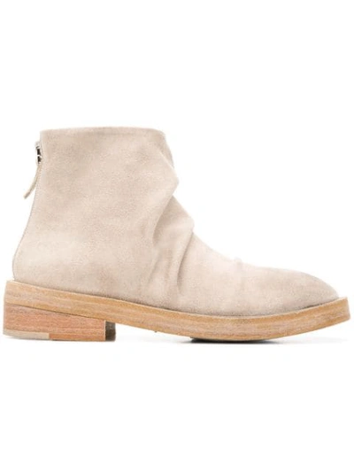 Marsèll Crinkled Ankle Boots In Neutrals