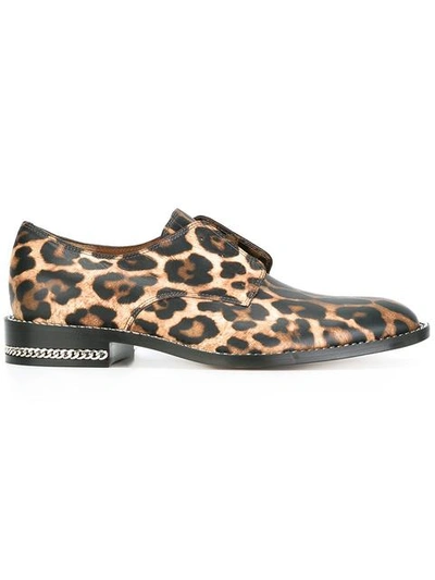 Givenchy Chain-embellished Brogues In Leopard-print Leather | ModeSens
