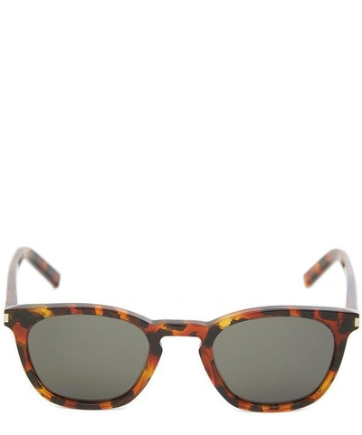 Saint Laurent Rounded Sunglasses In Brown