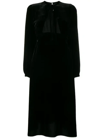 Rochas Long-sleeve Flared Dress - Black