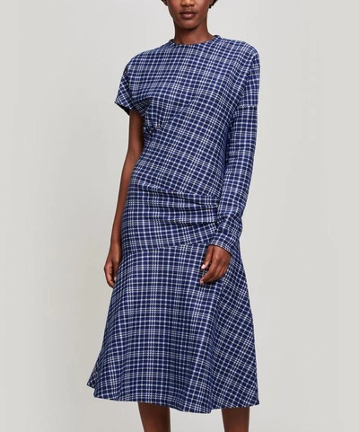 blue and white calvin klein dress Pink Plus Size Floral Square Neck Puff Sleeve Ruffle Maxi Dress Pink / 1X main image 1