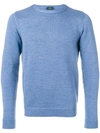 Zanone Crew Neck Sweater - Blue
