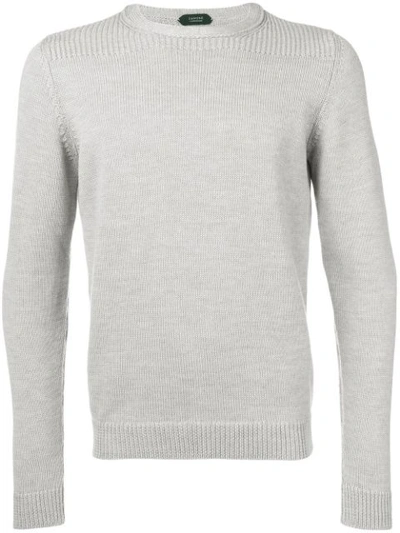 Zanone Crew Neck Sweater - Grey