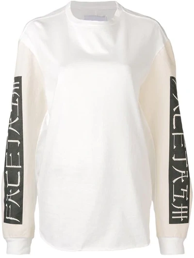 Facetasm Logo Print Sweatshirt In White