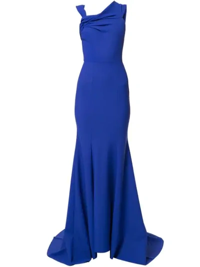 Greta Constantine Sleeveless Mermaid Dress - Blue