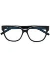 Saint Laurent Oval Shaped Glasses In Black